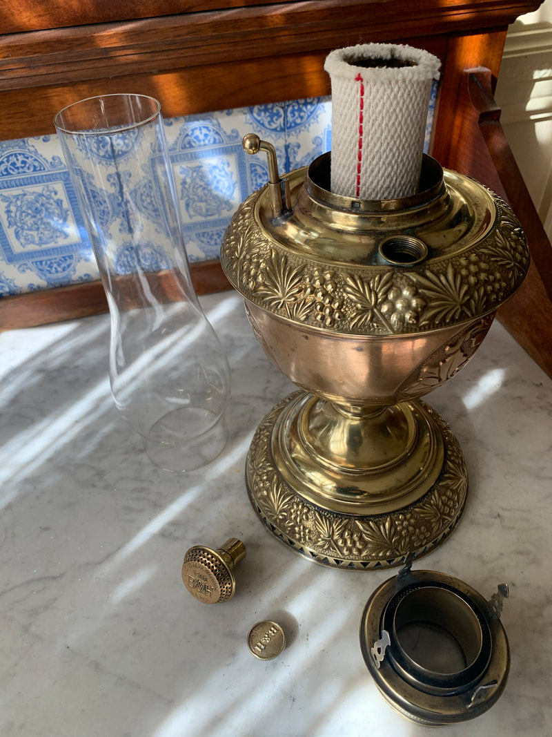 Antique B&h Oil Lamp Parts Medutlicious